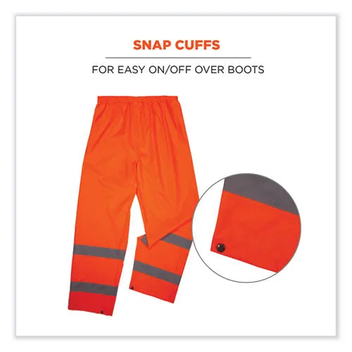 Glowear 8916 Class E Lightweight Hi-vis Rain Pants, 4x-large, Orange, Ships In 1-3 Business Days