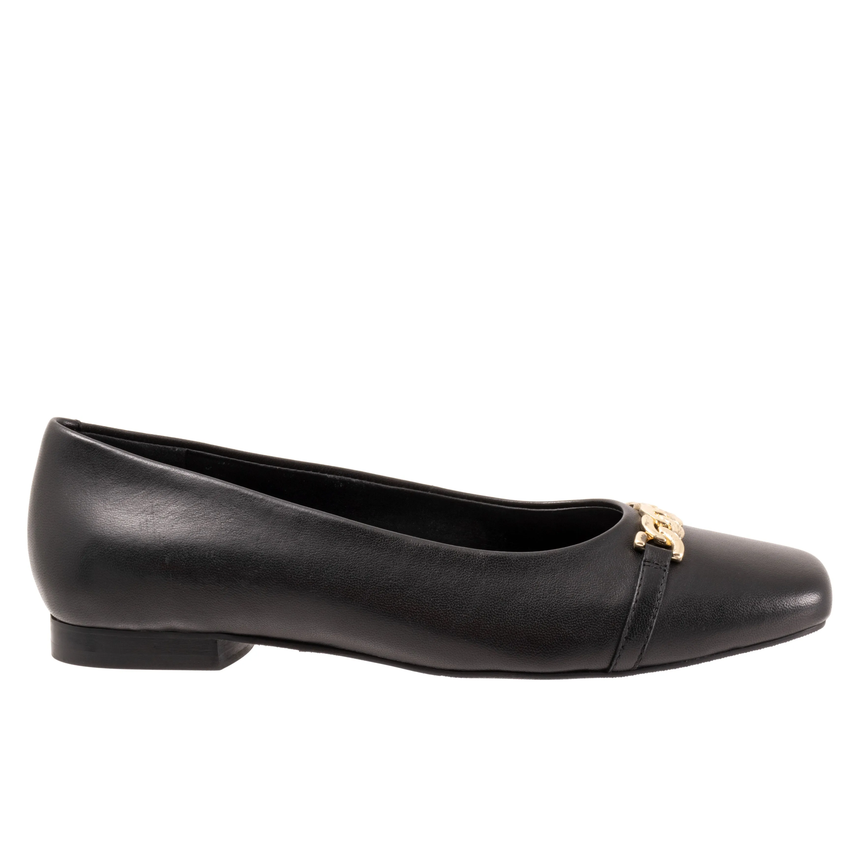 Harmony Black Low Heel Slip-on Shoes