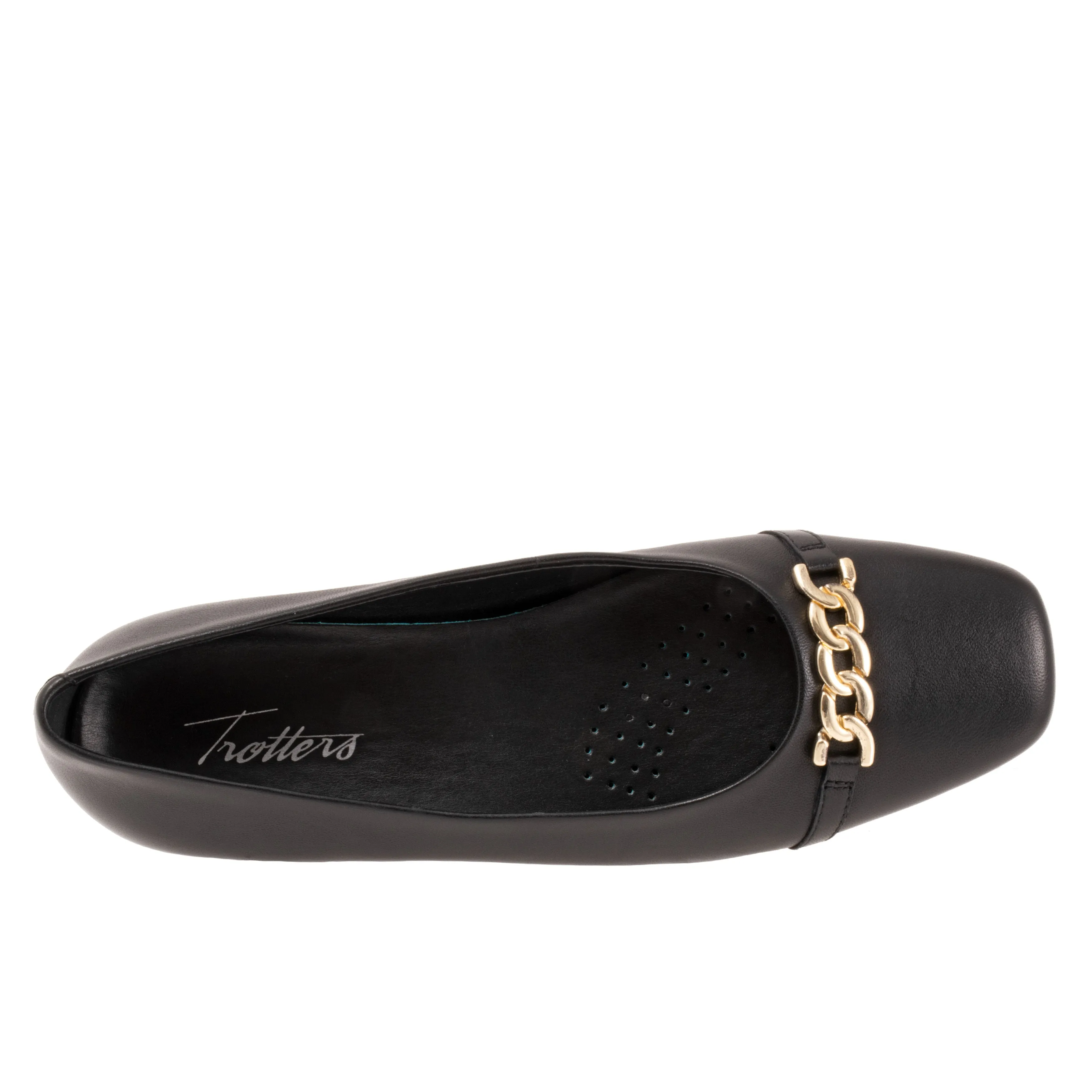 Harmony Black Low Heel Slip-on Shoes