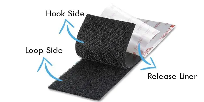 Hook and Loop Tape with 3M Adhesive Back