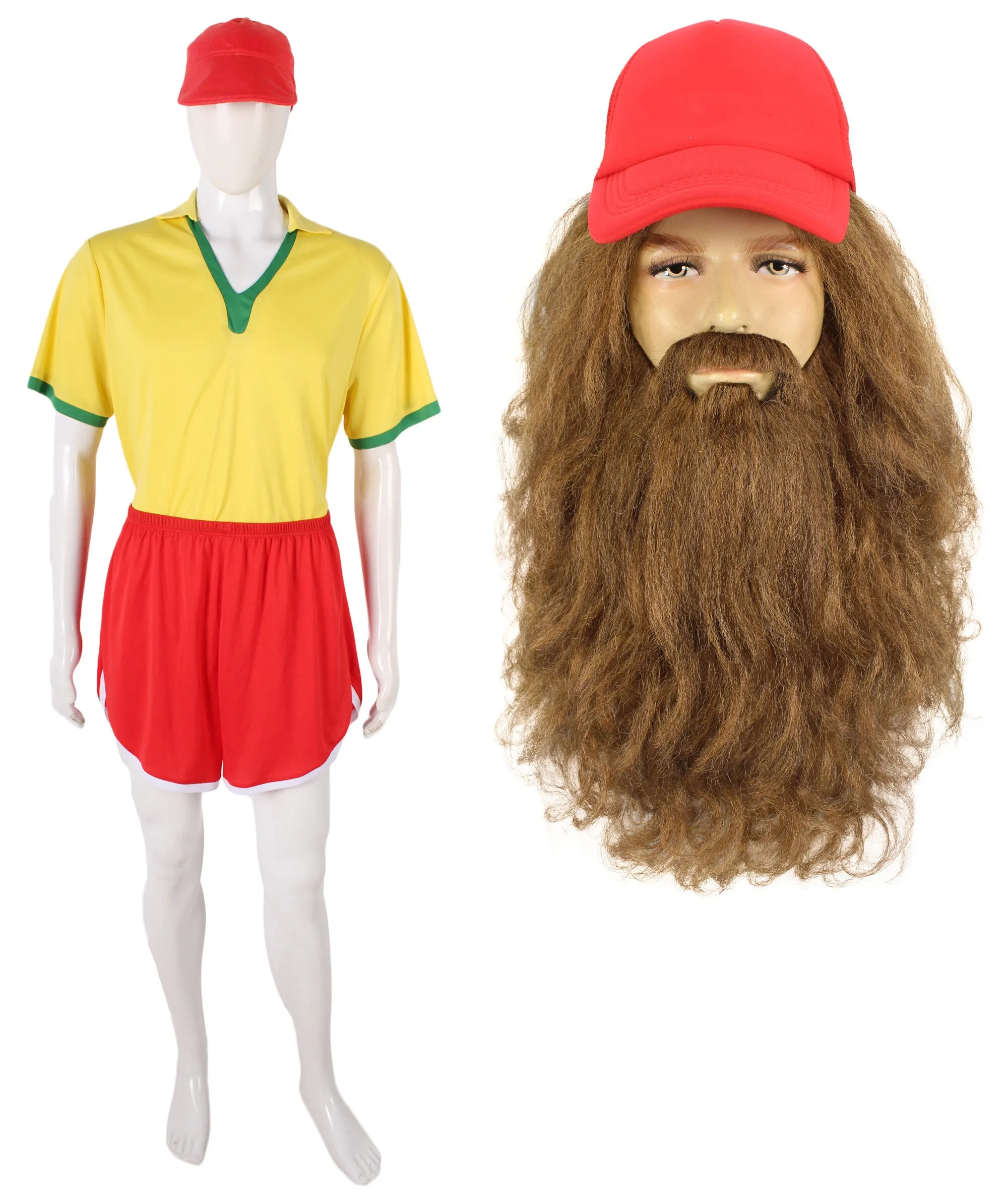 HPO Adult Men's Forrest Runner Movie Character Costume Bundle I Perfect for Halloween I Flame-retardant Synthetic Materials