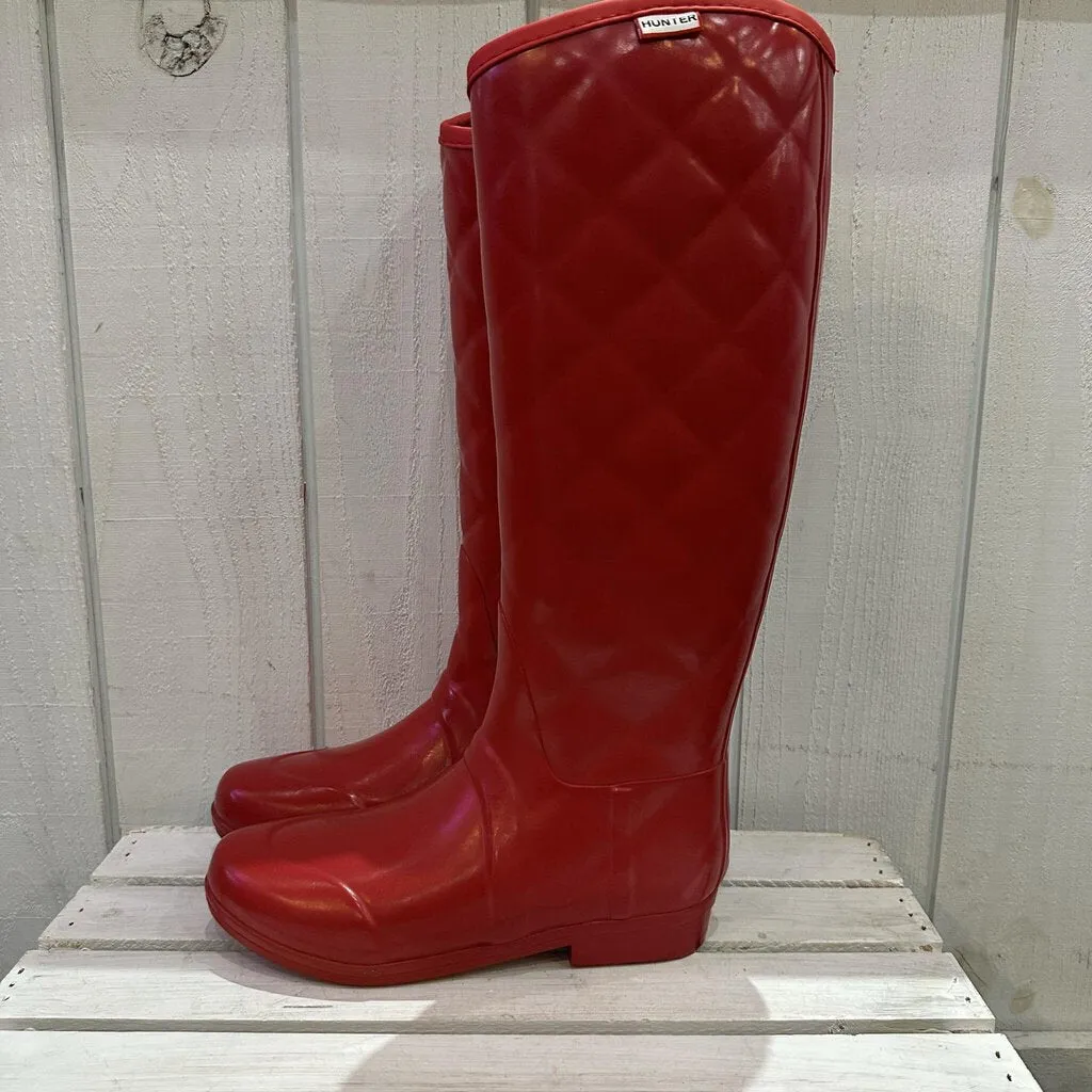 Hunter Quilted Rain Boots - Size 8