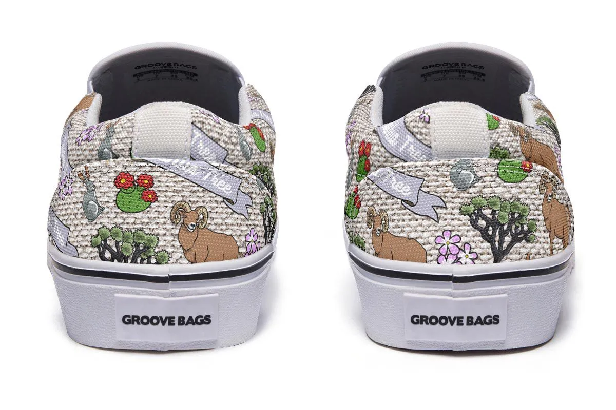 Joshua Tree Pattern Slip-On Shoes