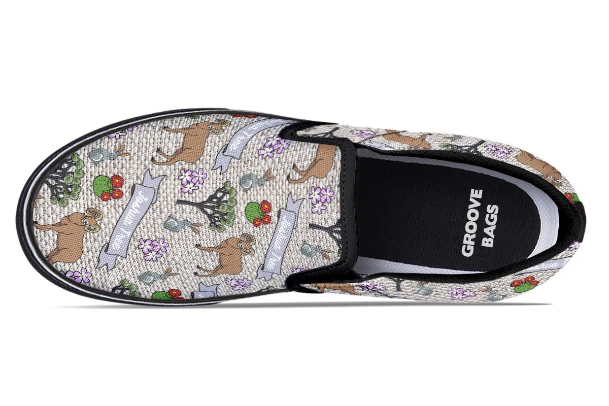 Joshua Tree Pattern Slip-On Shoes