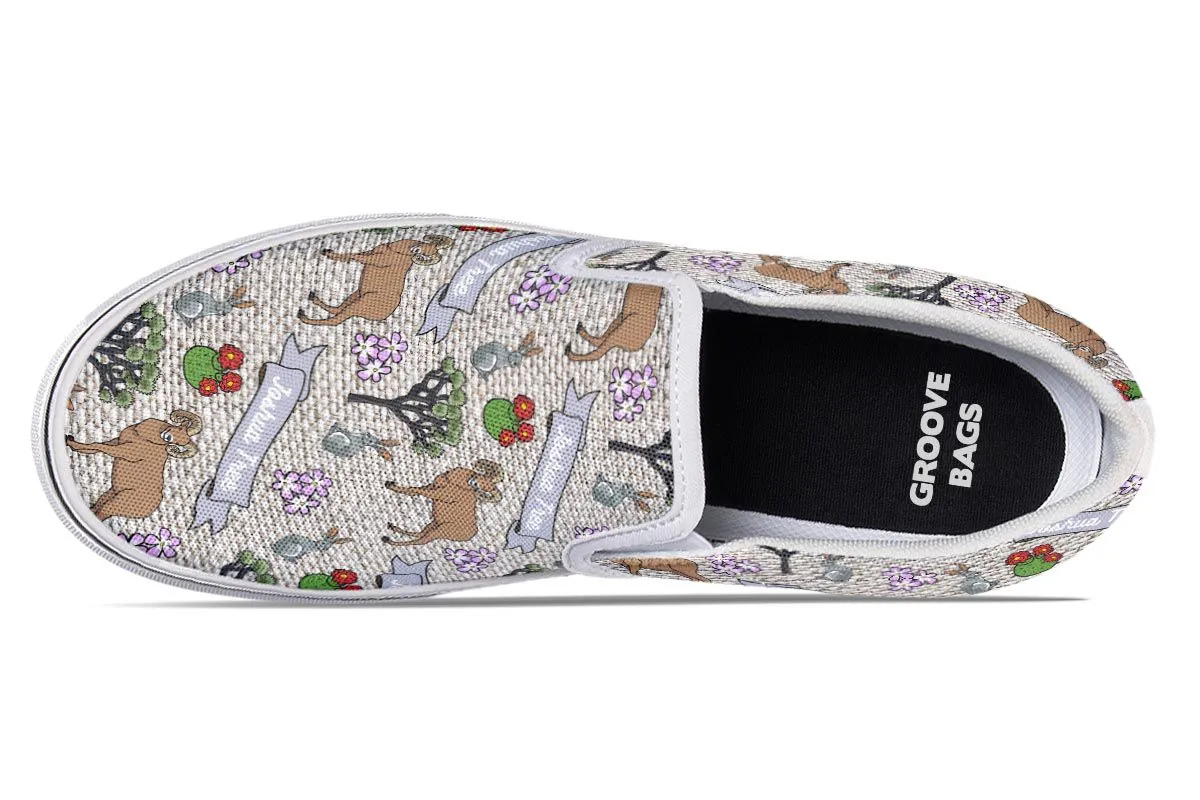 Joshua Tree Pattern Slip-On Shoes