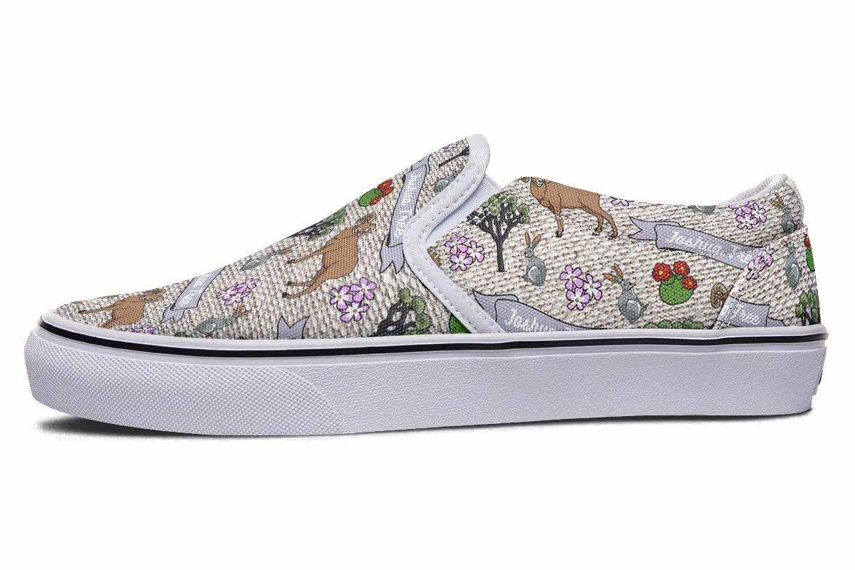 Joshua Tree Pattern Slip-On Shoes
