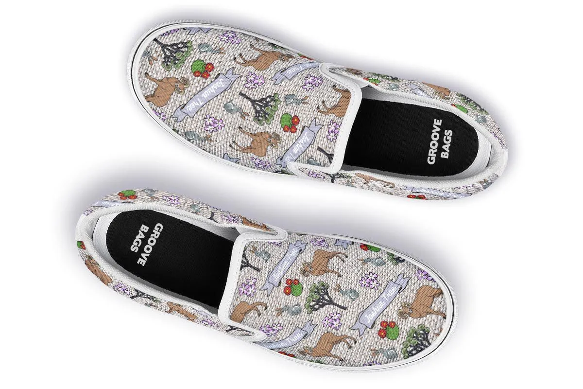 Joshua Tree Pattern Slip-On Shoes