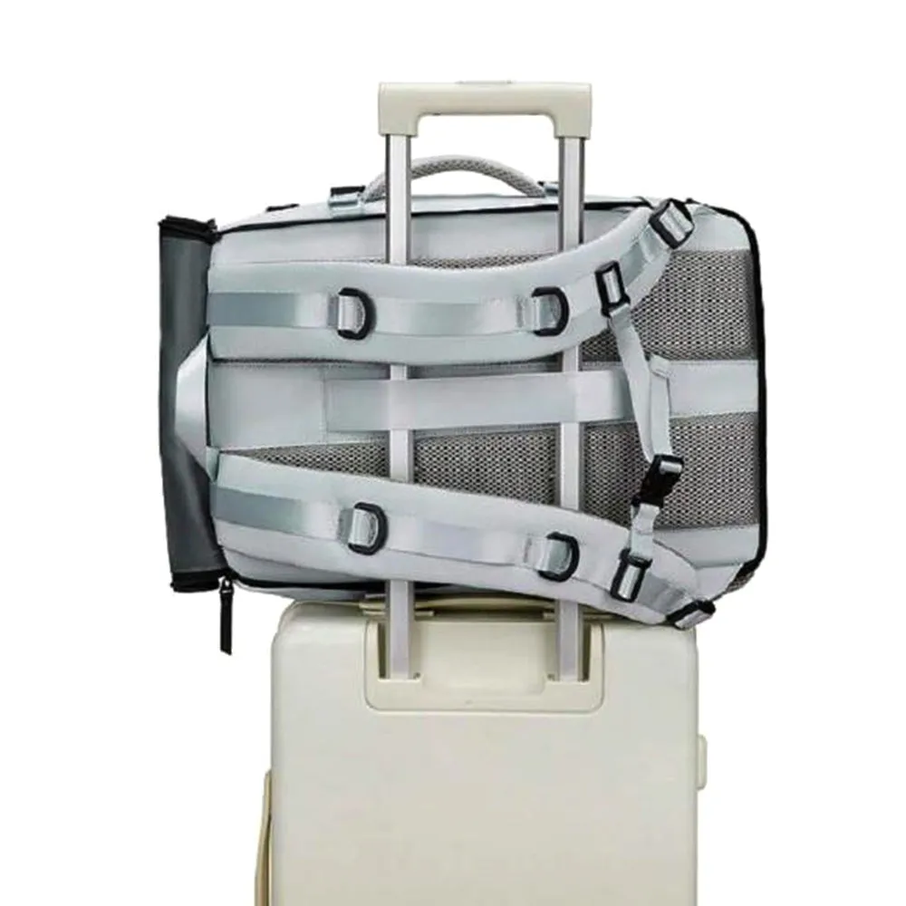 Large Travel Backpack Water Resistant Laptop Backpack Camping Rucksack With Separate Shoe Pocket Grey