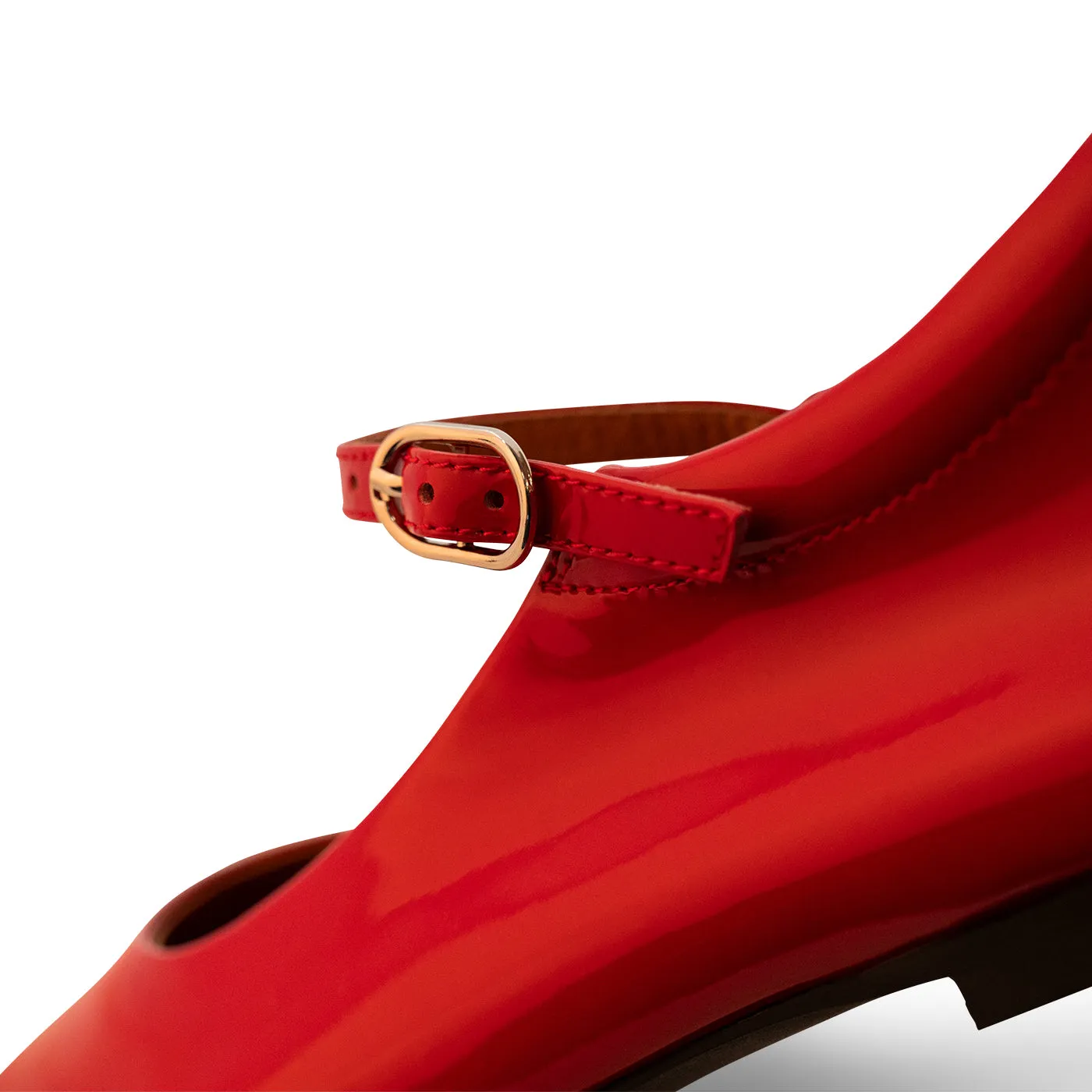 Maya patent ballerina - Fire Red