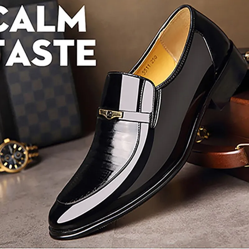 Men Leather Shoes Fashion Male Flats Pointed Toe Men's Business Formal Shoes Comfortable Office Dress Shoes Zapatos Hombre
