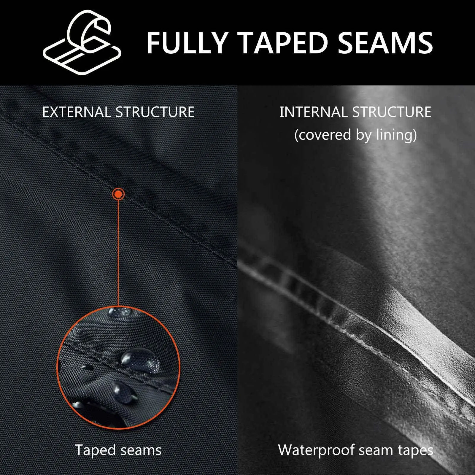 Men’s Complete Breathable Waterproof Rain Pants with 1/2 Zip Legs