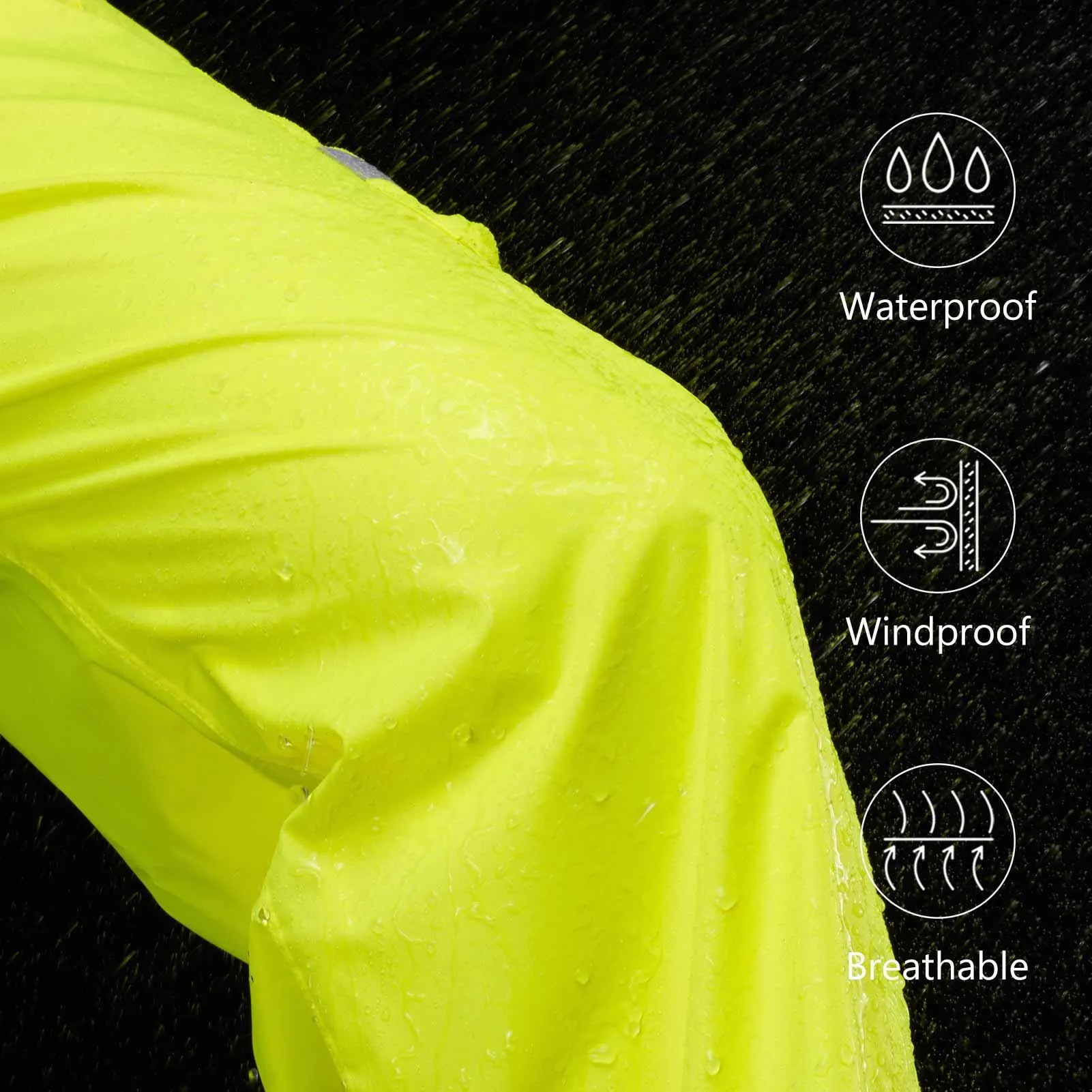 Men’s Complete Breathable Waterproof Rain Pants with 1/2 Zip Legs