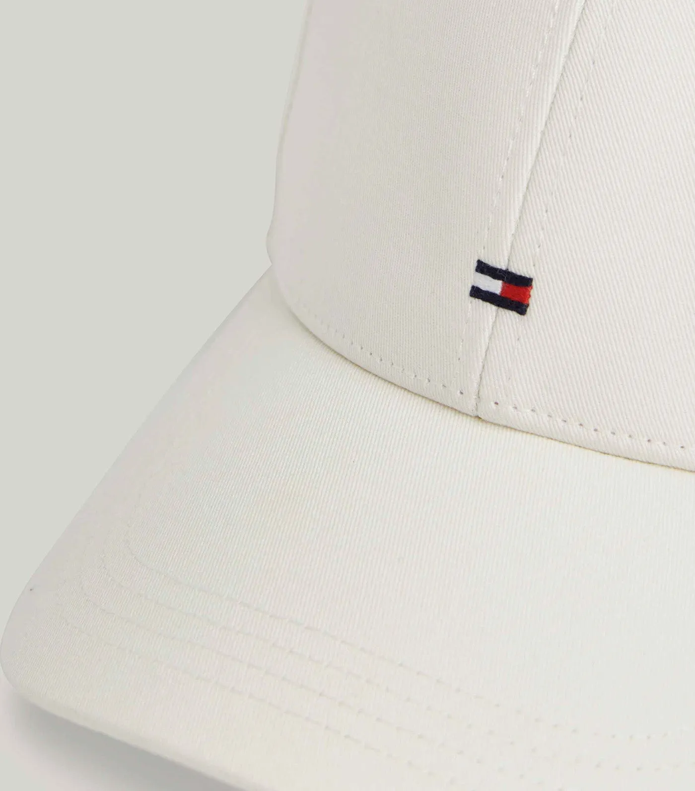 Men's Flag Cotton 6 Panel Cap Ecru