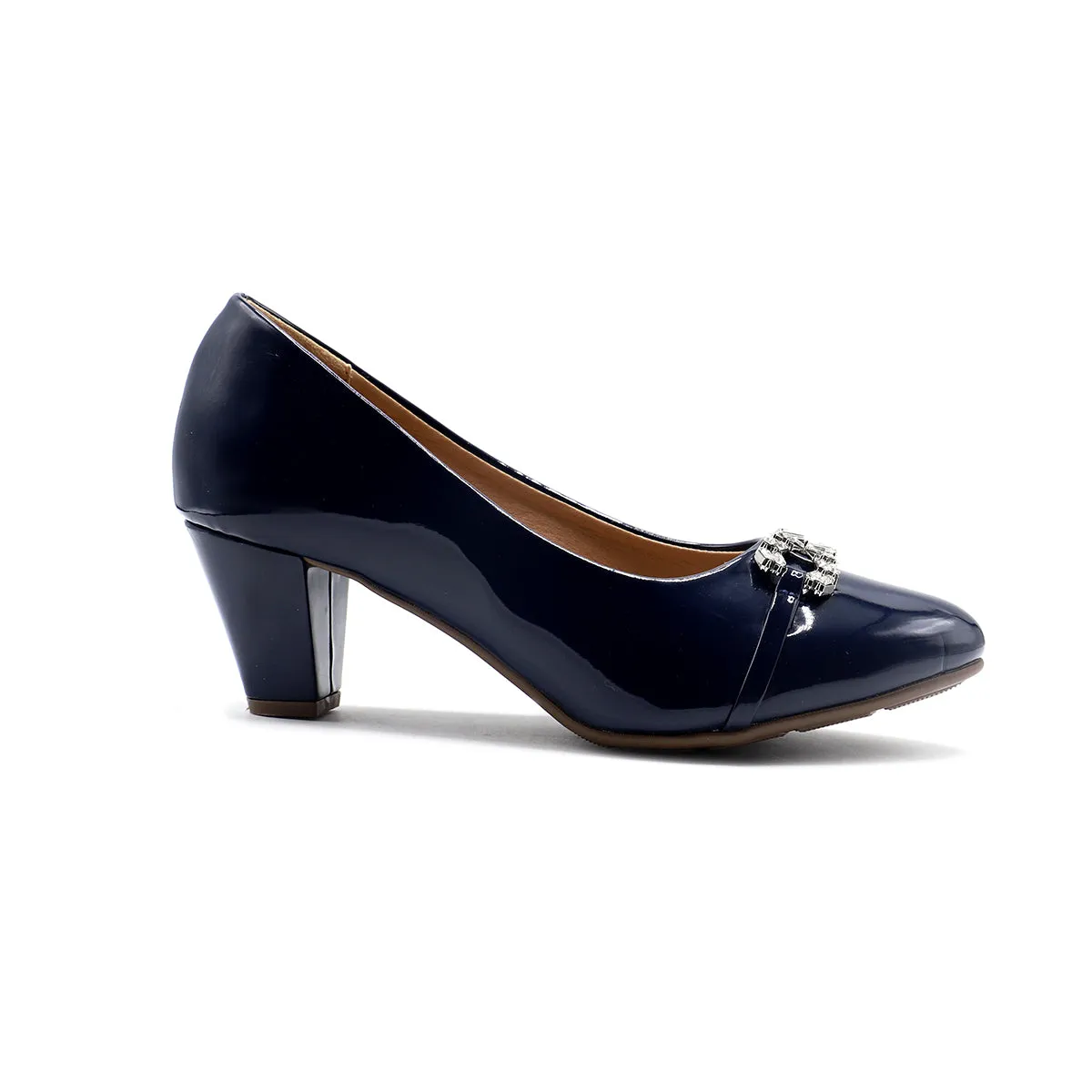 Navy Formal Court Shoes 085465