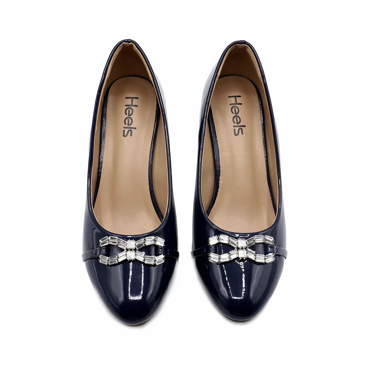Navy Formal Court Shoes 085465