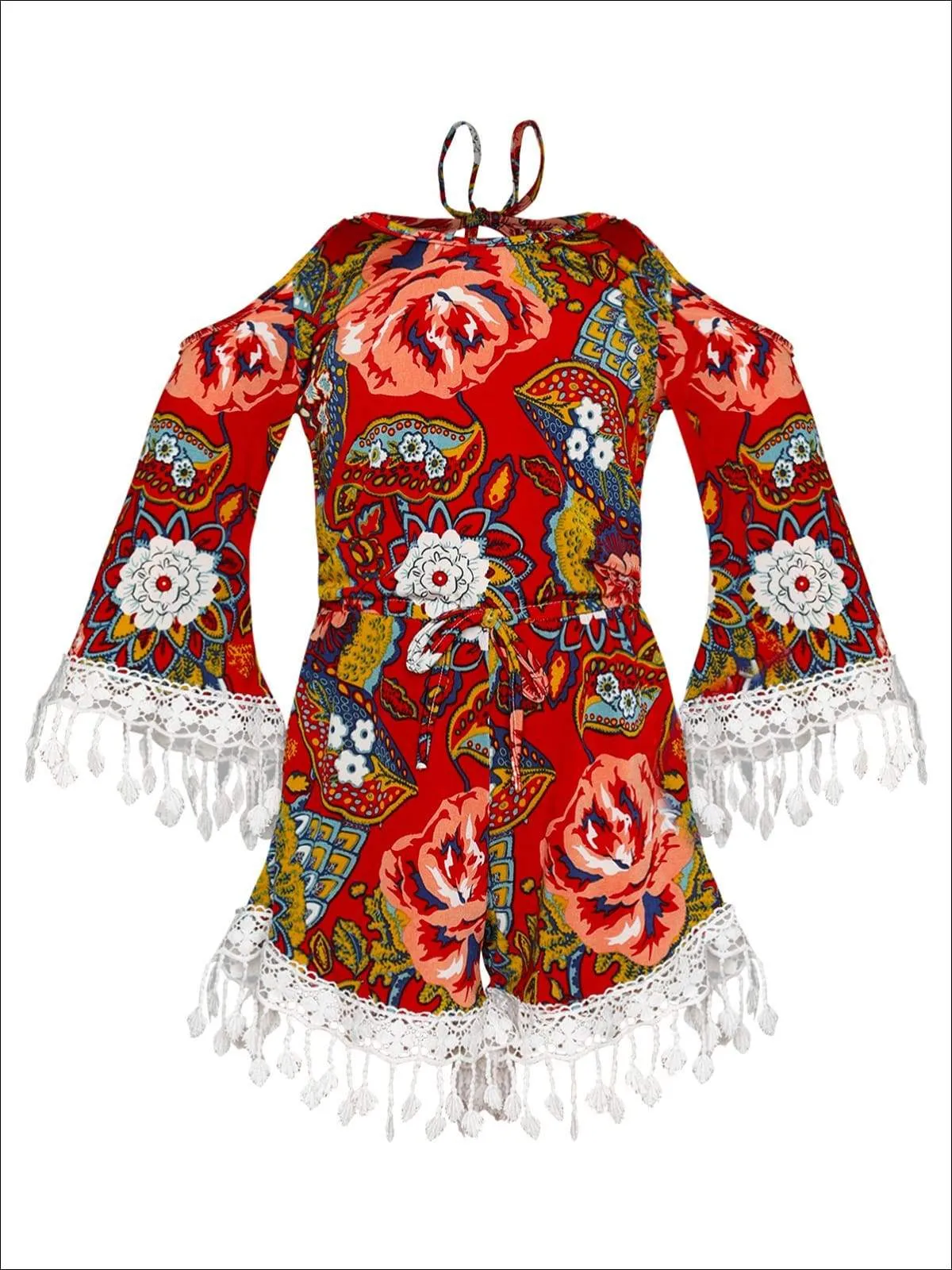 Paisley Posh Drawstring Romper