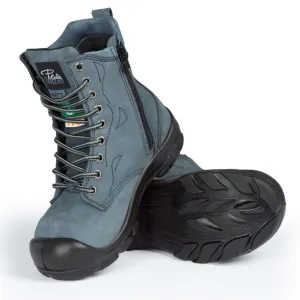P&F Women's Safety Work Boots S558 CSA 8" Nubuck Leather with Zipper Lightweight with Steel Toe and Plate | Limited Size Selection