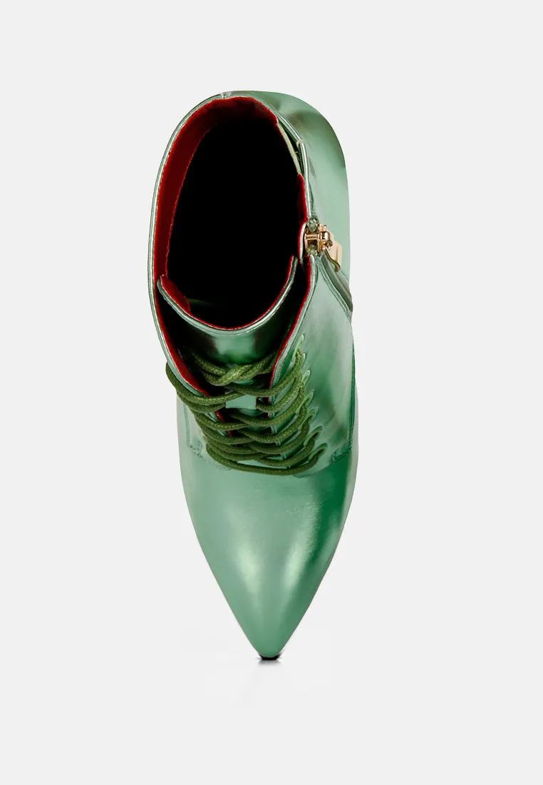 Piet Metallic Stiletto Ankle Boot