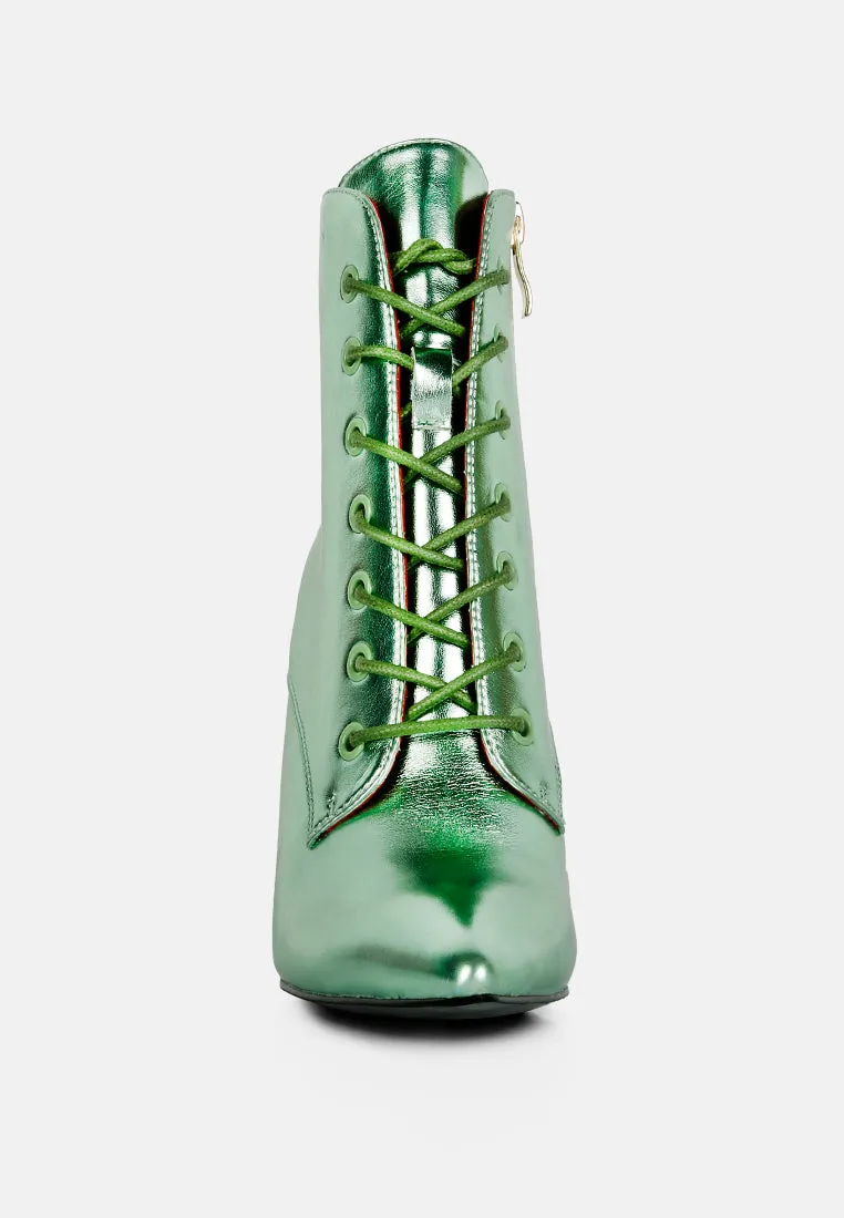 Piet Metallic Stiletto Ankle Boot