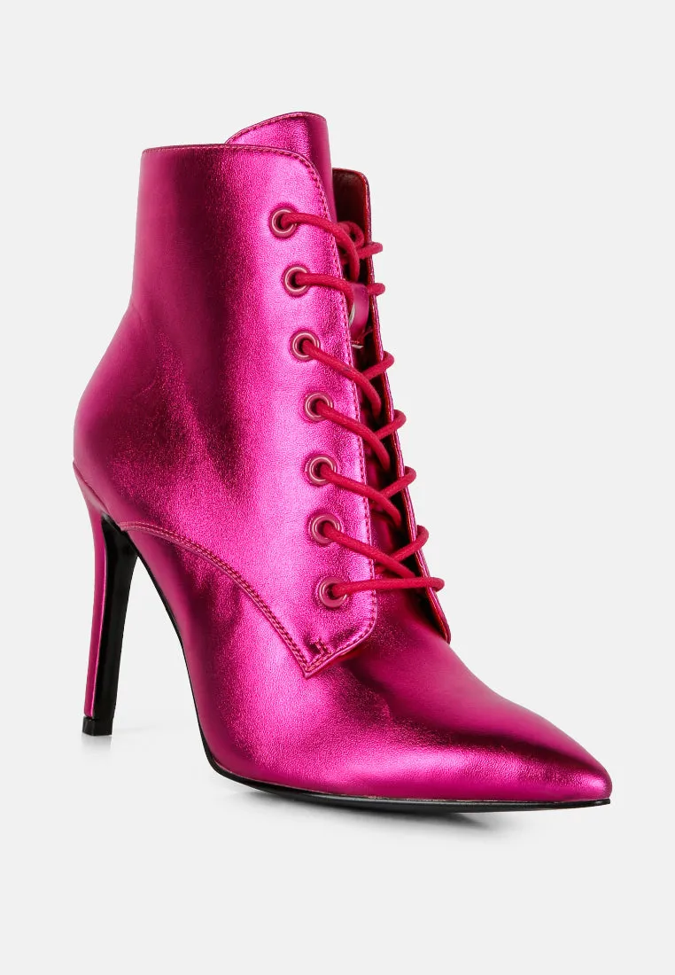 Piet Metallic Stiletto Ankle Boot