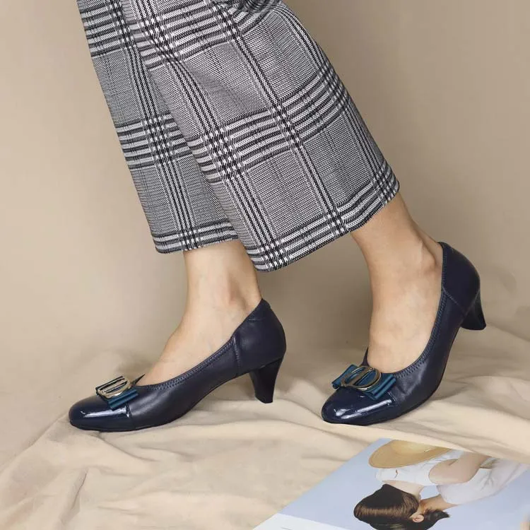[Pre-Order] Classic Ribbon Court Shoes 2"inch [Office Wear Series]
