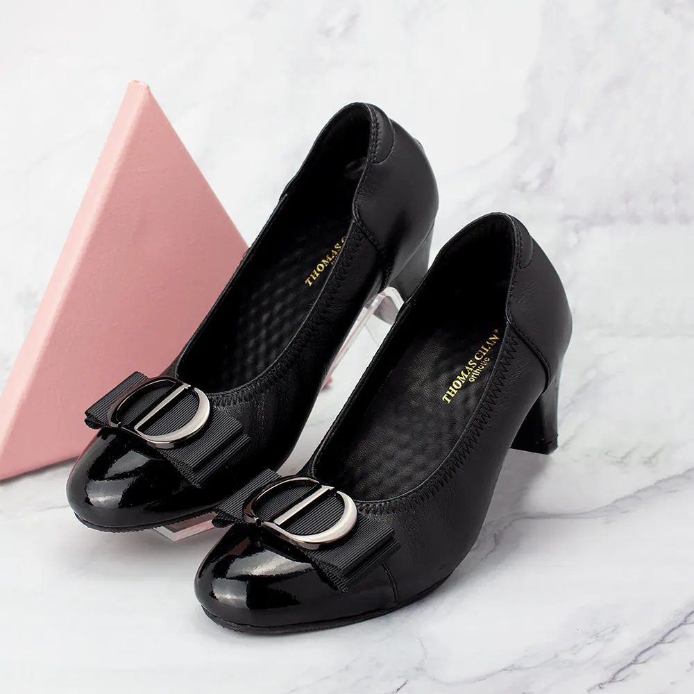 [Pre-Order] Classic Ribbon Court Shoes 2"inch [Office Wear Series]