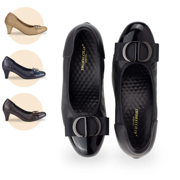 [Pre-Order] Classic Ribbon Court Shoes 2"inch [Office Wear Series]