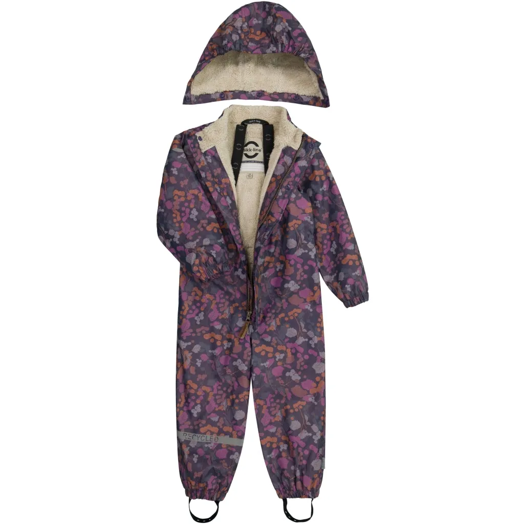 PU/Teddy Rain Suit Floral AOP - Nightshade