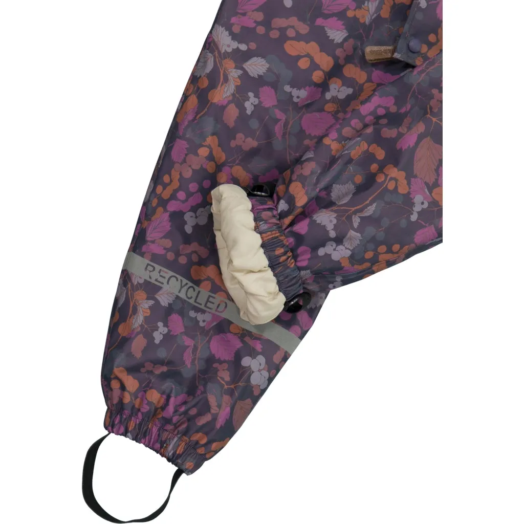 PU/Teddy Rain Suit Floral AOP - Nightshade