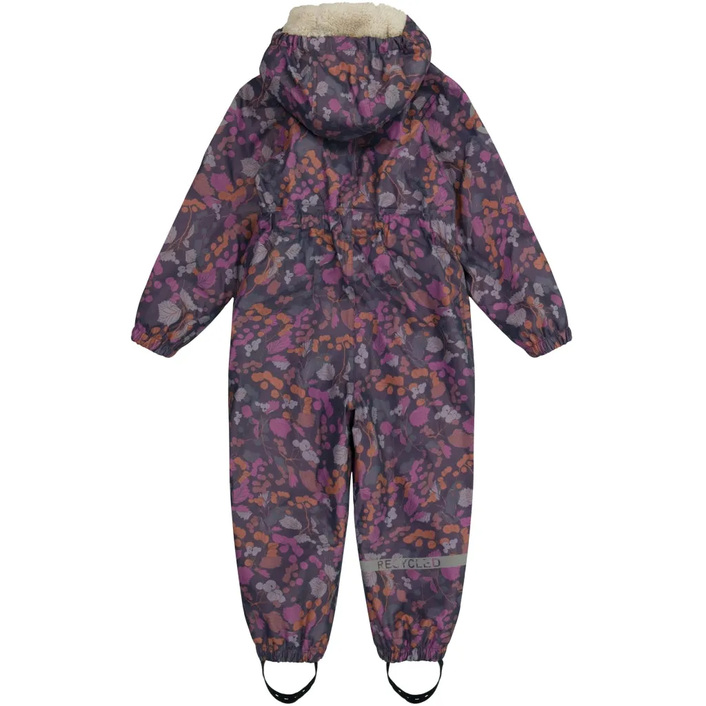 PU/Teddy Rain Suit Floral AOP - Nightshade