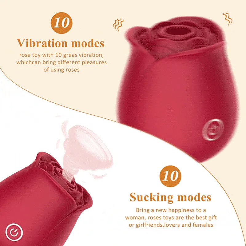 Rose Toy with Suction and Vibration