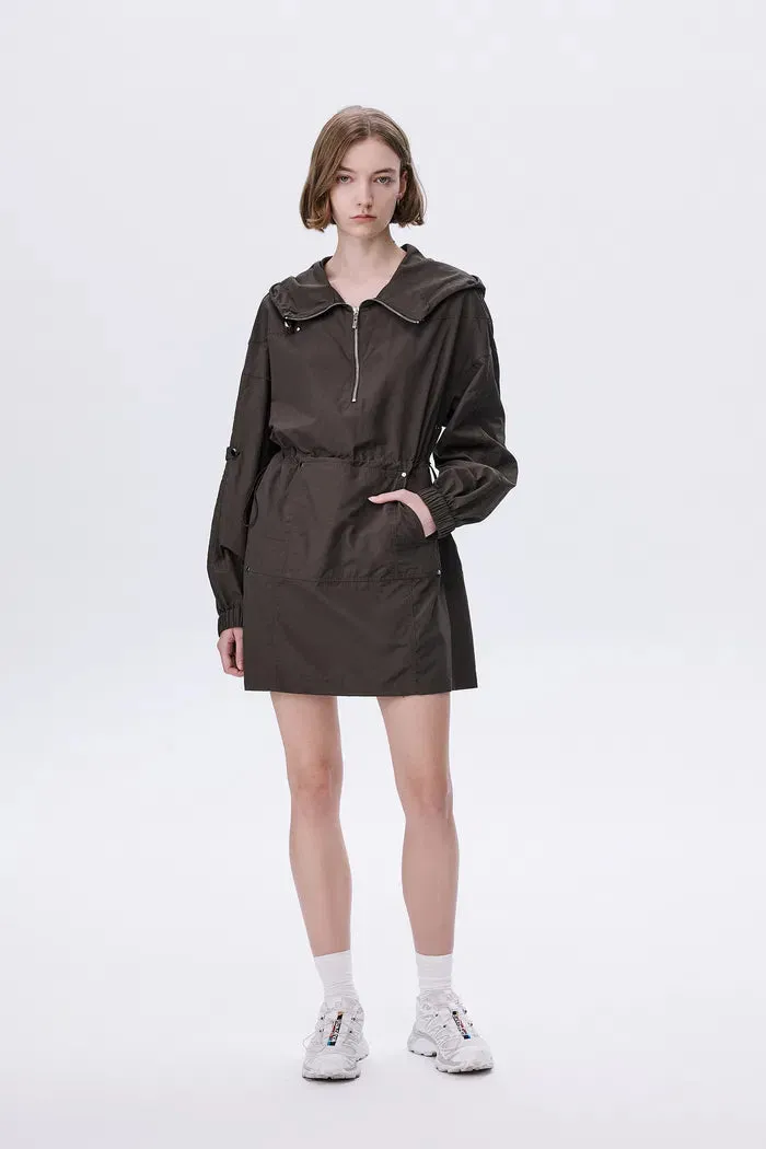 Saza Windbreaker Short Dress