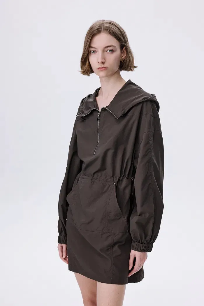 Saza Windbreaker Short Dress