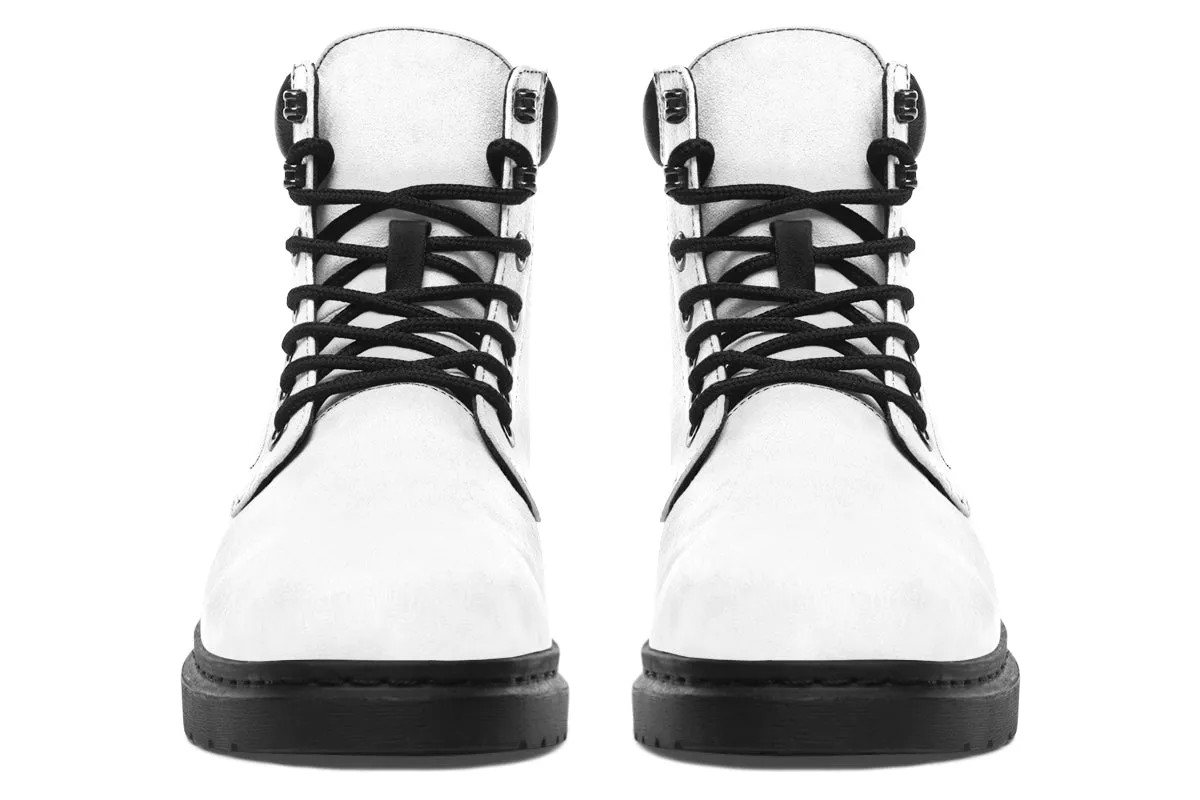Snow White Classic Boots - High Quality Micro-Suede Weatherproof Vegan Shoes with Stitched on Soles