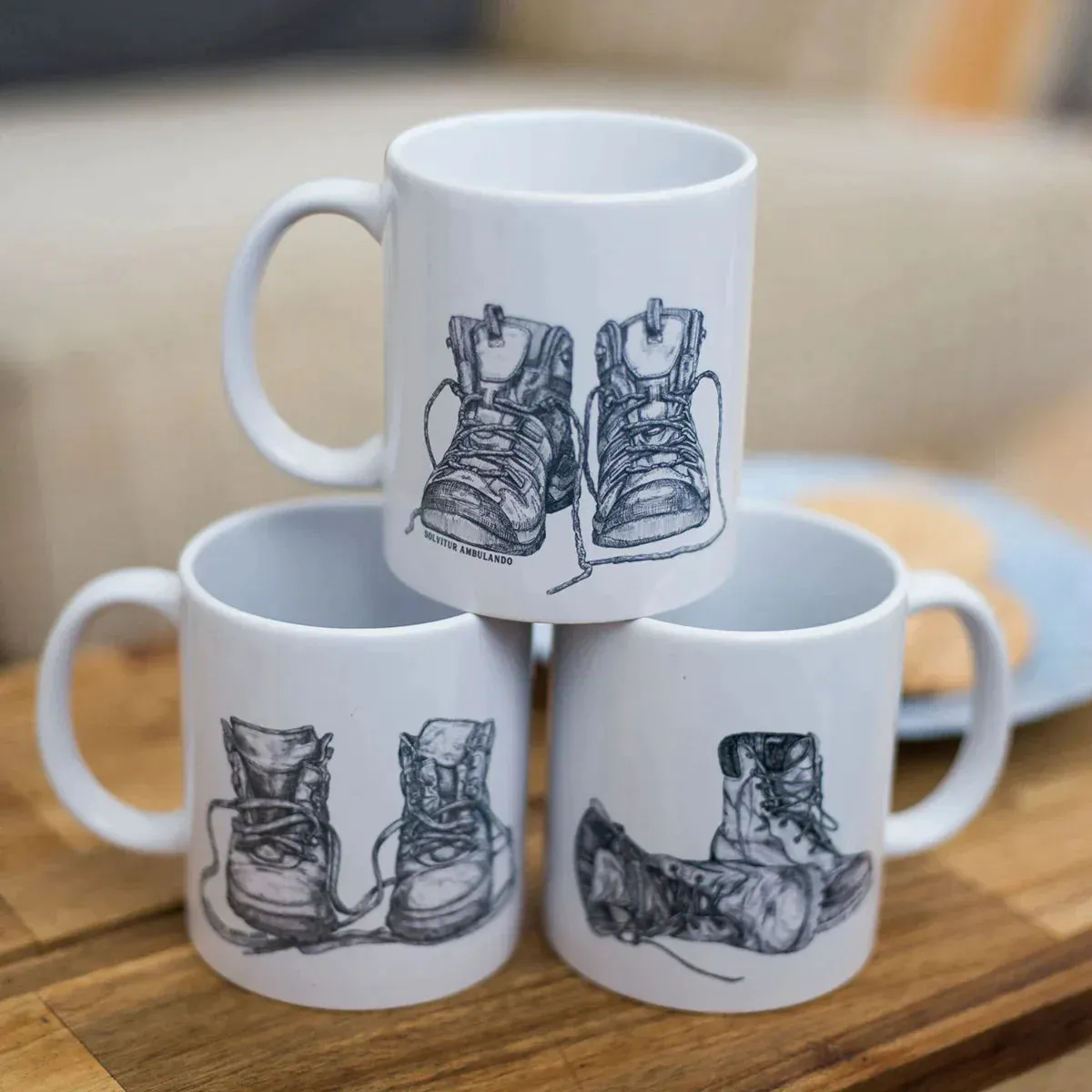 Solvitur Ambulando Vintage Walking Boots Mug