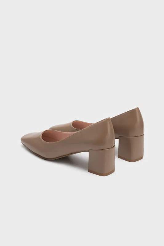 SQUARE TOE CHUNKY HEEL PUMP