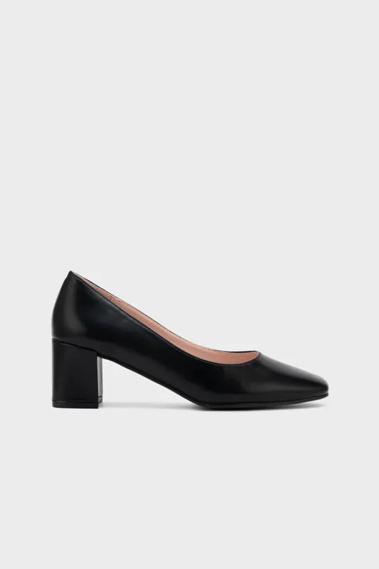SQUARE TOE CHUNKY HEEL PUMP
