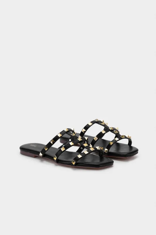 STUDDED FLAT SLIDE