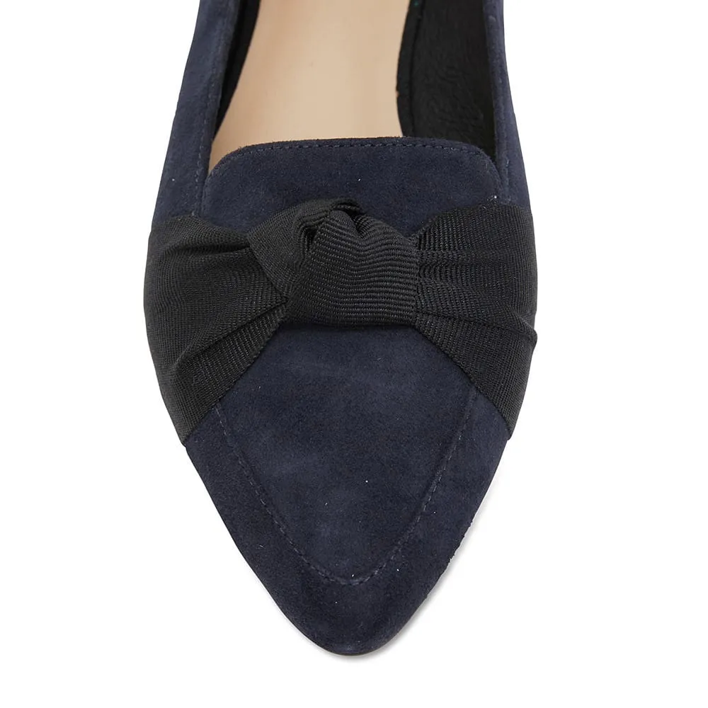 Tango Flat in Navy Suede