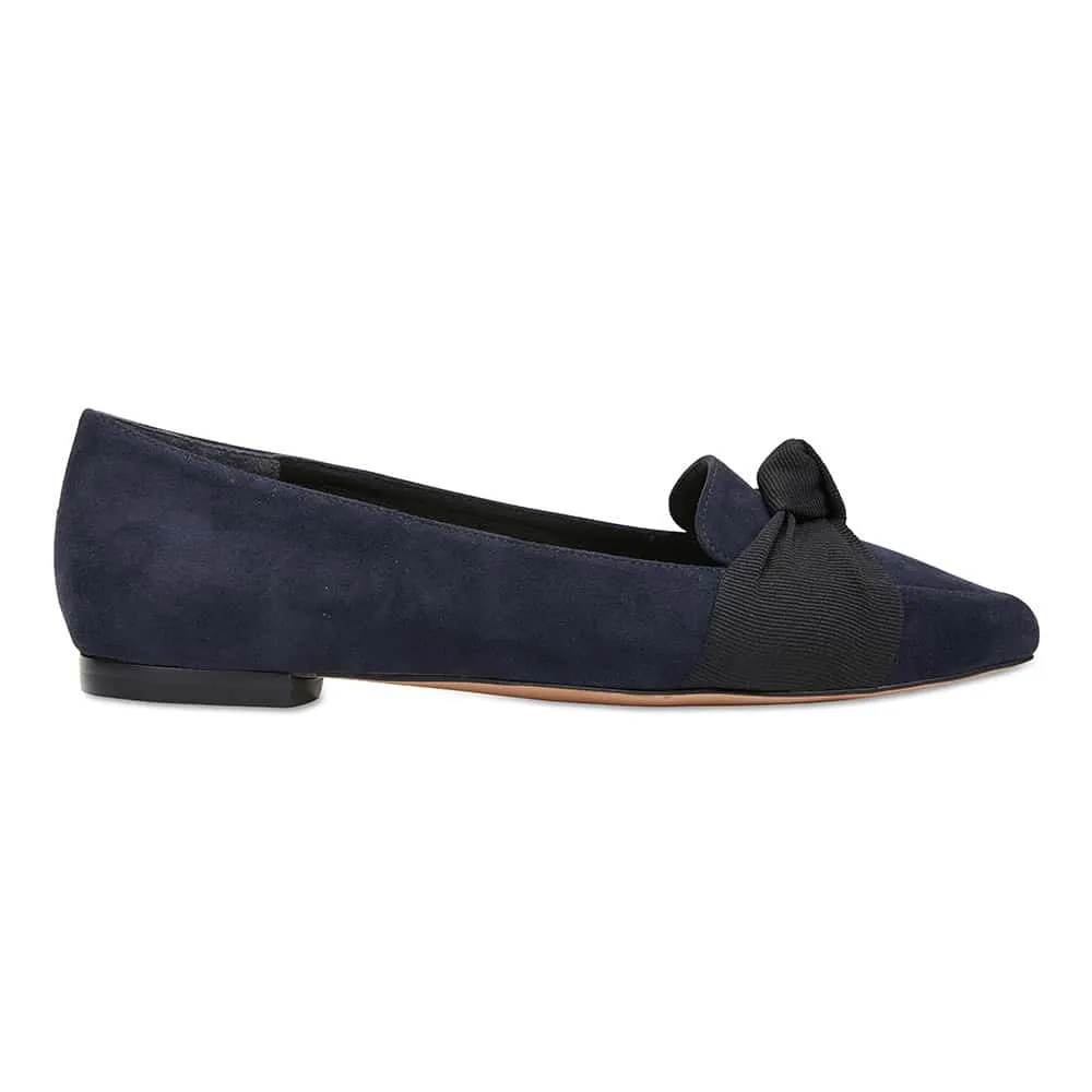Tango Flat in Navy Suede