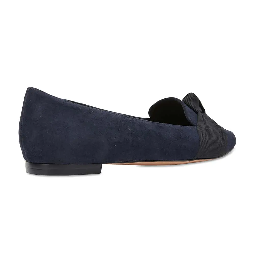 Tango Flat in Navy Suede