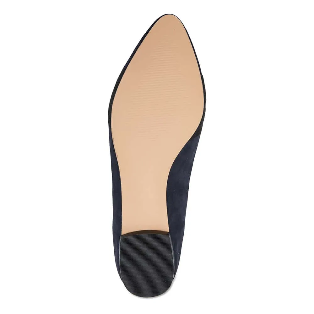 Tango Flat in Navy Suede