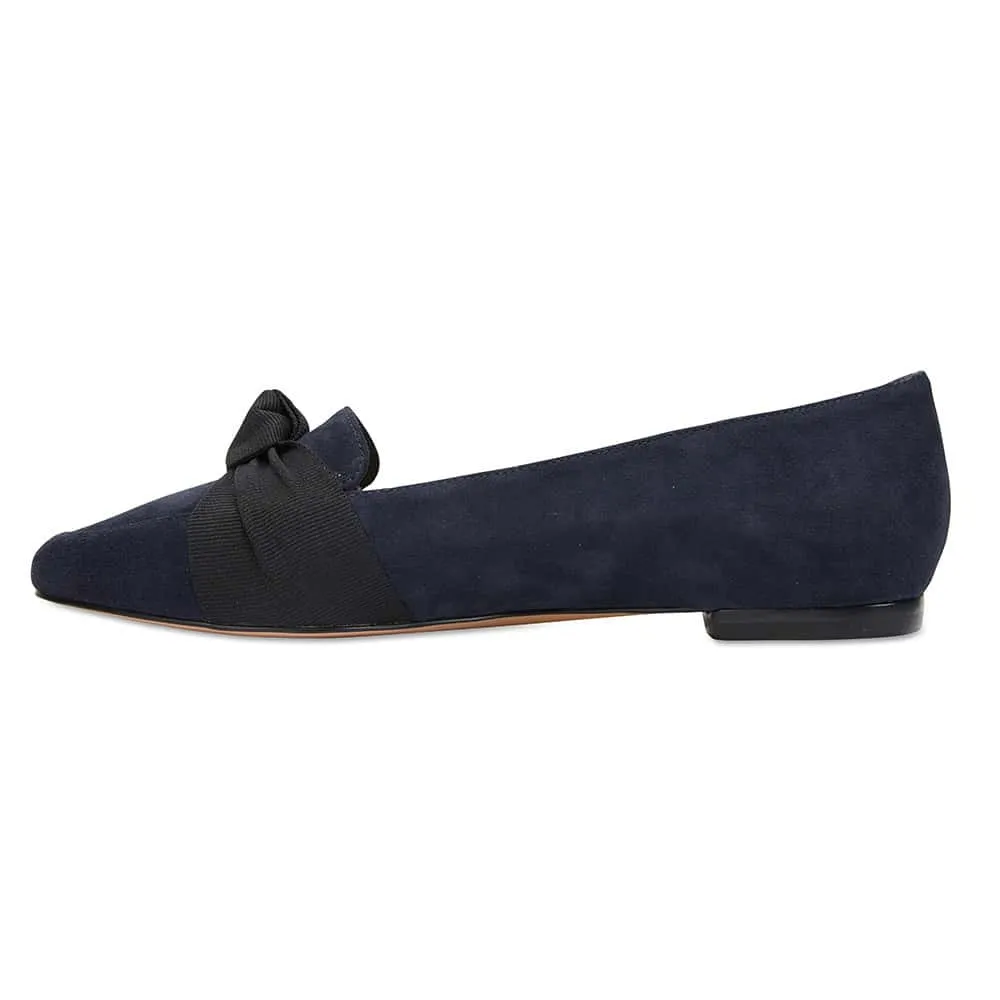 Tango Flat in Navy Suede