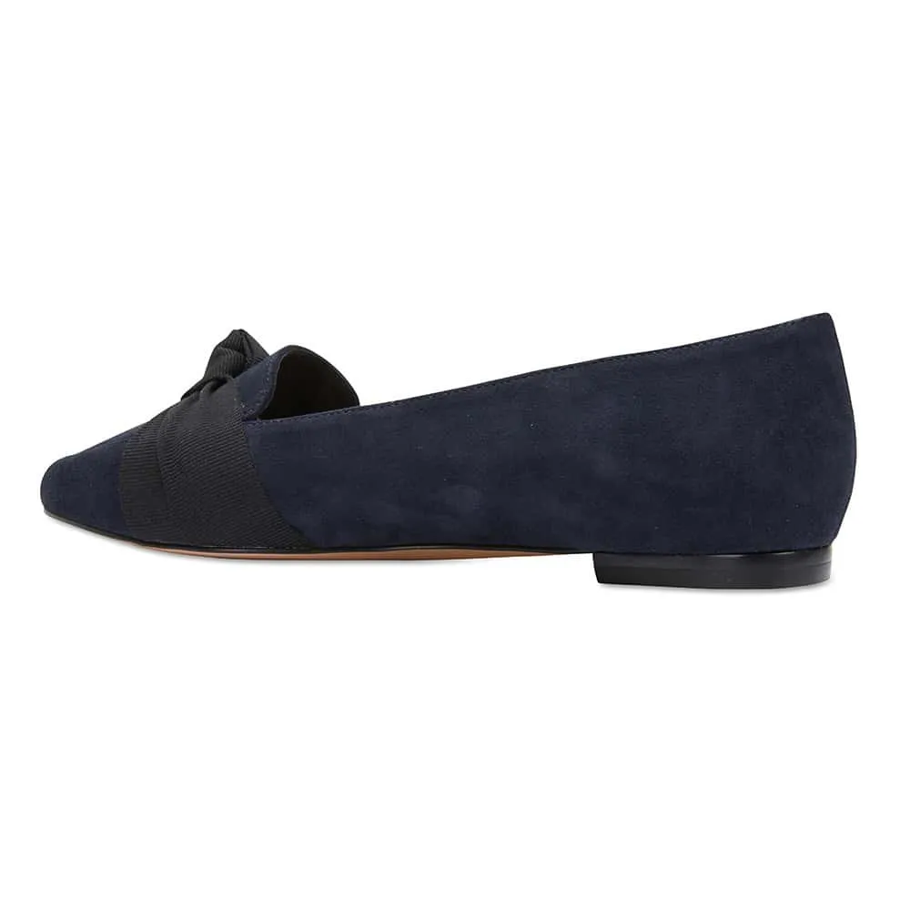 Tango Flat in Navy Suede