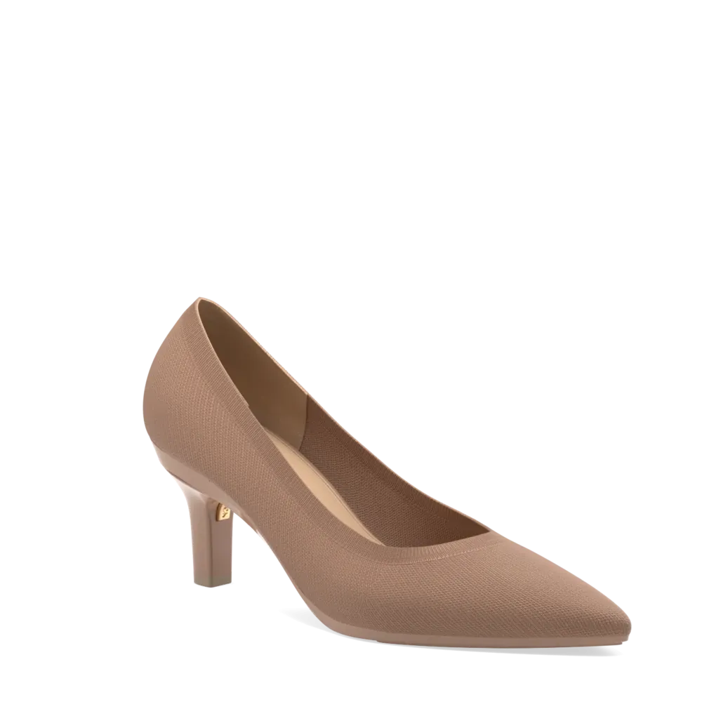 The Pump - Latte Knit   Stiletto Heel Kit 3 Latte