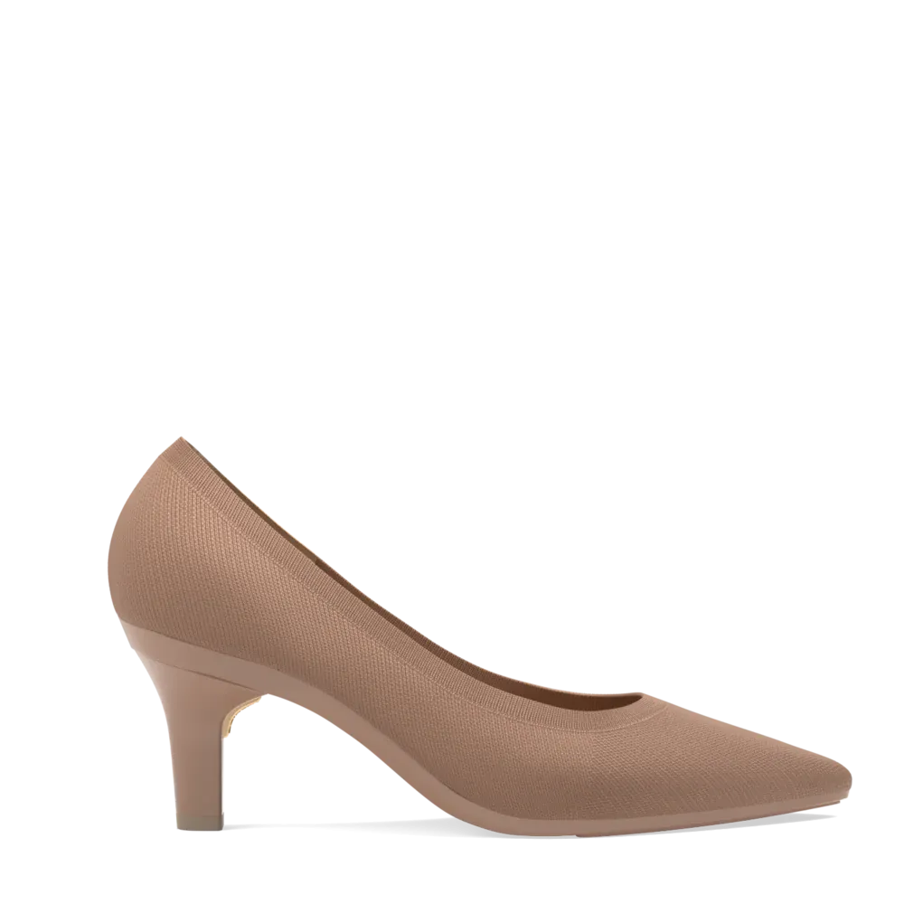 The Pump - Latte Knit   Stiletto Heel Kit 3 Latte