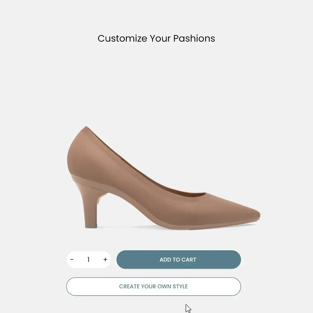 The Pump - Latte Knit   Stiletto Heel Kit 3 Latte