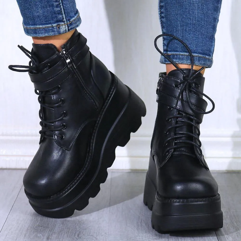 Vibrant Splash of Colors High Platform Shoes