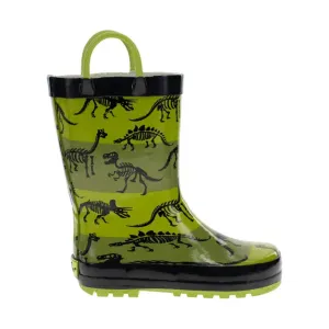 Western Chief Kids' Dino Bones Rain Boot - Green